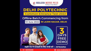 Delhi Polytechnic Common Entrance Test 2022 | Offline Batch Commencing from 10 June 2022 | CET 2022