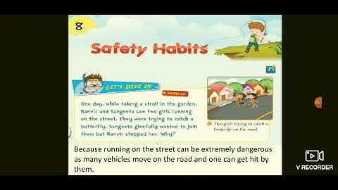 Grade 1 EVS | Lesson Safety Habits |  Chapter 8 | CBSE