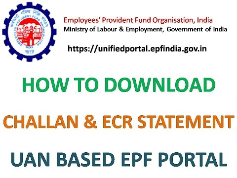 How to download Challan and ECR statement