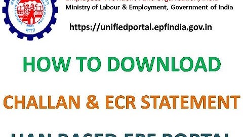 How to download Challan and ECR statement