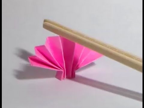 How to make an origami chopstick holder 