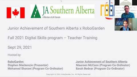 RoboGarden K-6 Teacher Training with JA Southern Alberta