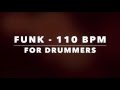 Funk Backing Track for Drummers  - 110 bpm (NO DRUMS)