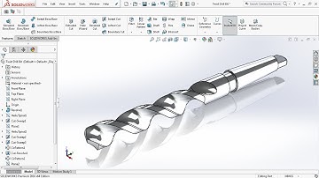 Solidworks tutorial: Designing Twist drill bit/Multi point cutting tool