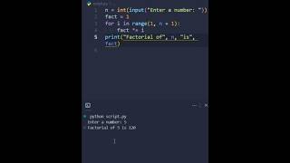 Factorial in Python in 30 Seconds | Loop & Recursion Explained