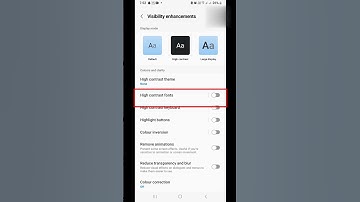 How to Turn ON High contrast Font | High contrast Font ko off/ON kaise kare | #shorts