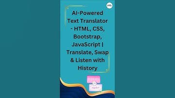 🌍🔄 Build an AI-Powered Translator in 60 Seconds! ⏱️ (HTML, CSS, JavaScript)