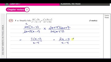 A2 (IAL), Pure Maths, (P3), Text Book, P3, Ch 1 Review, p8, Q5, Algebraic Fractions, Logs