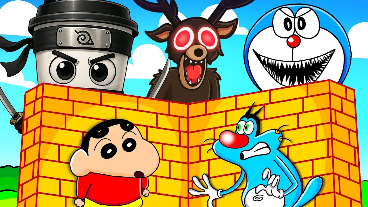 Roblox Oggy and Sinchan Playing Build To Survive with Italian Brainrot 