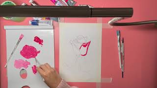 How to paint a rose - Techne Artist & Drafting Lamp