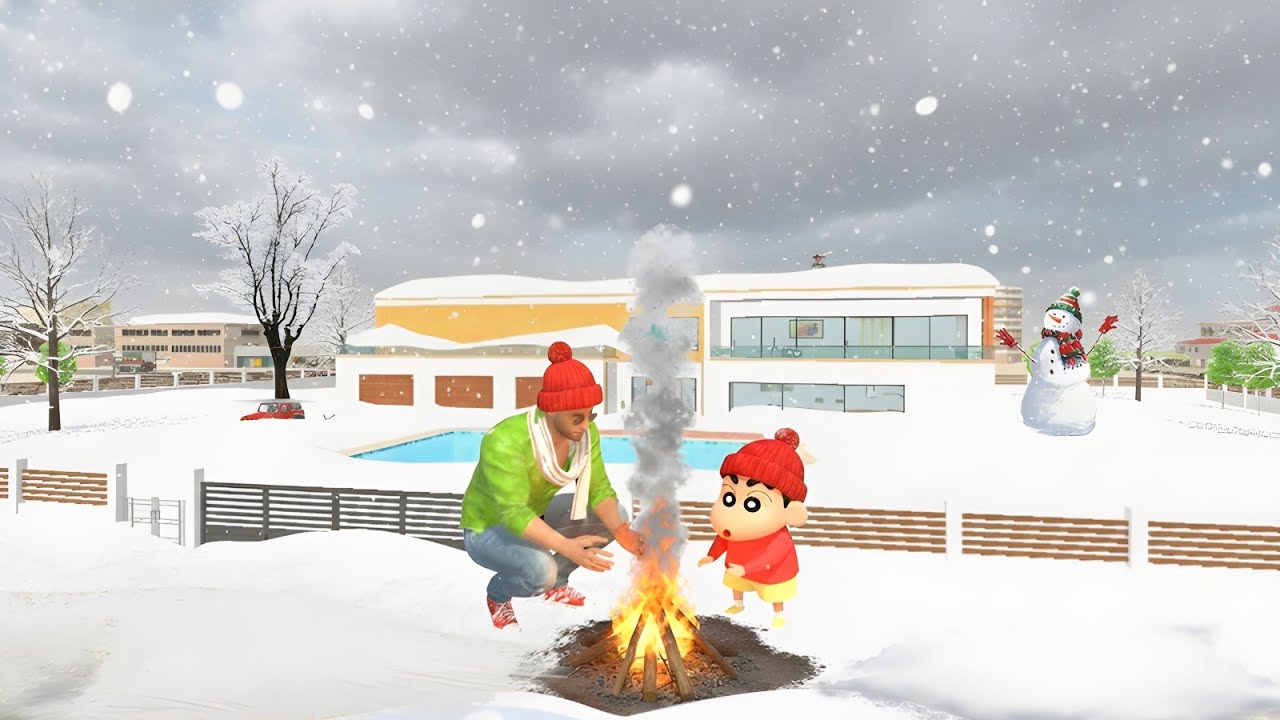 Jack & Shinchan Stuck in Snow Tsunami 😱🥶 in Indian Theft Auto Simulator | New Update 🤩💥