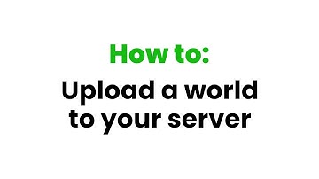 How to: Upload a world (Minecraft: Java Edition)
