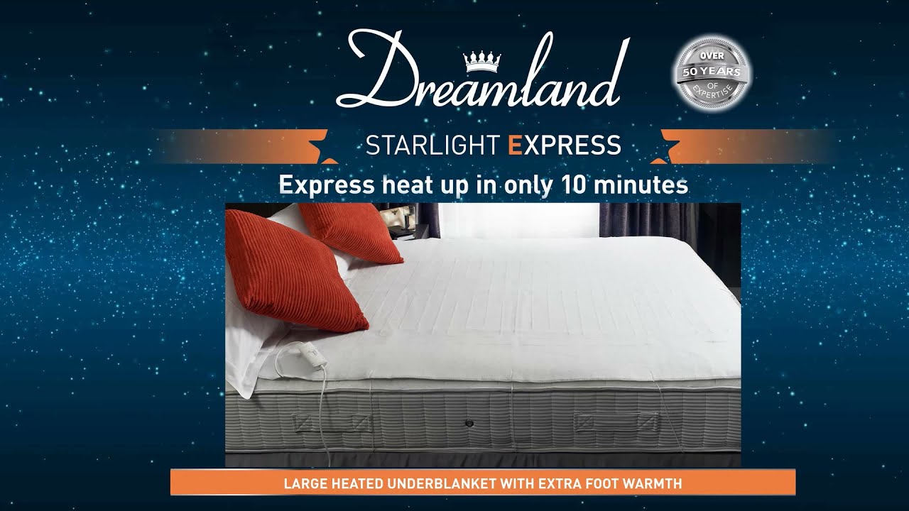 Double Bed Dreamland Starlight Cosy Toes Heated Electric Underbanket Polyester 