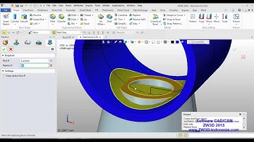 Using a Sketch, Revolve, Extrude, Hole, Offset,and Replace in ZW3D