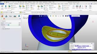 Using a Sketch, Revolve, Extrude, Hole, Offset,and Replace in ZW3D