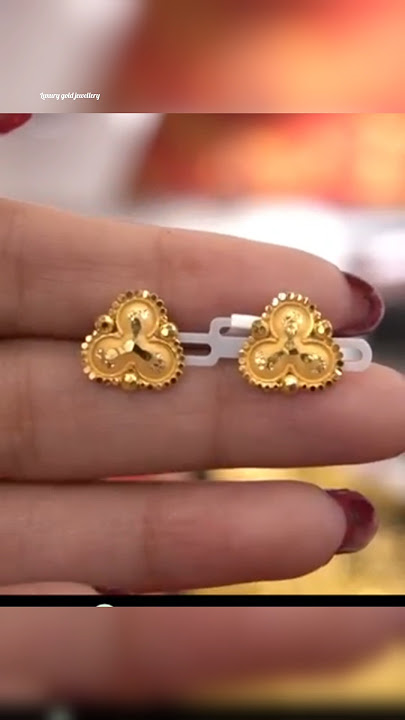 Gold earrings tops designs daily wear #shortsfeed #shorts #viralshorts #goldearrings #gold