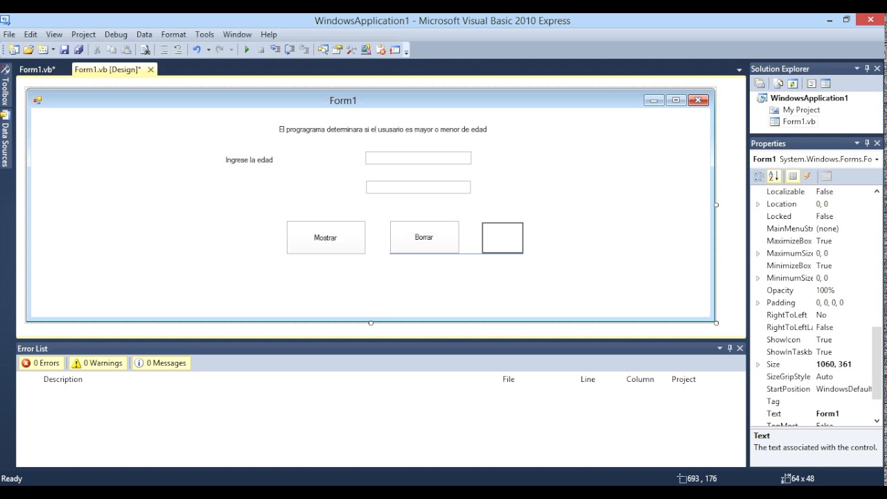 Mayor o menor de edad en visual basic - YouTube