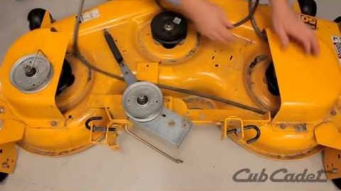 How to Change the Deck Belt on a Cub Cadet Riding Lawn Mower  Using Model 13AQ92AP010