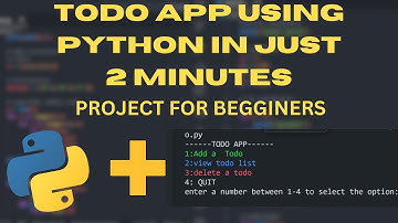 Creating a TODO app using python in just 2 minutes | begginers project