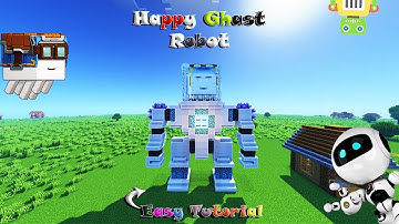 Minecraft 👾|| How to Make 🤨Happy Ghast 😁 👻 Robot 🤖 Tutorial 💥|| Easiest Tutorial Ever 😁🤖