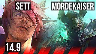 SETT vs MORDEKAISER (TOP) | 6 solo kills, 6/1/1, Dominating | KR Diamond | 14.9