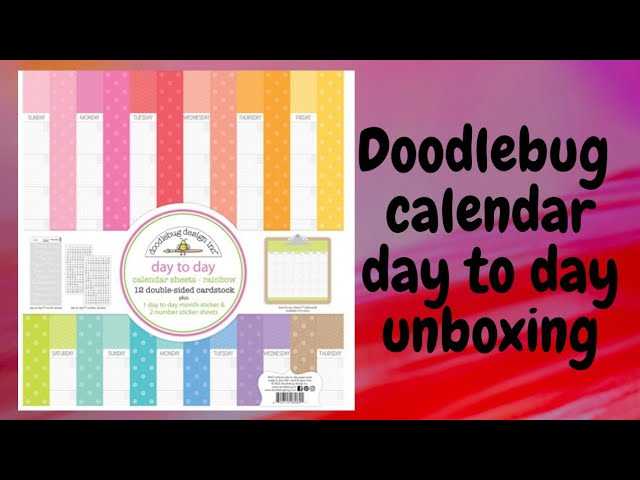 Doodlebug Day to Day Number Stickers Great for Calendars and Planners 2  Sheets