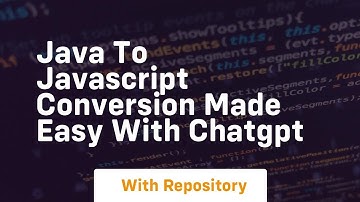 Java to javascript conversion made easy with chatgpt