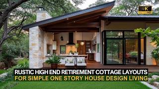 Rustic High End Retirement Cottage Layouts for Simple One Story Livinge Layouts