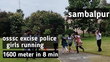 Girls running excise police 1600 mtr in 8min//osssc excise police #osssc_recruitment2022