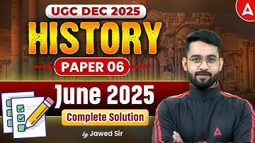 UGC NET History | UGC NET History Previous Question Papers With Answers June 2025 #2 By Jawed Sir
