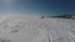 20180315 - driving on the lake on a surface full of small blocks of ice