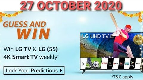 Amazon Guess and Win Quiz | 27 OCTOBER 2020