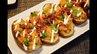 Easy and delicious Double Baked Potato Skins