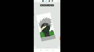 Huion Sketch: Trying out new app. coloring Hatake Kakashi screenshot 5