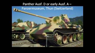 WW2 Surviving Panzers list with photos - Pzkpfw V Panther , Jagdpanther , Bergepanther \& Pantherturm
