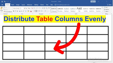 How to Distribute Table Columns Evenly in Word