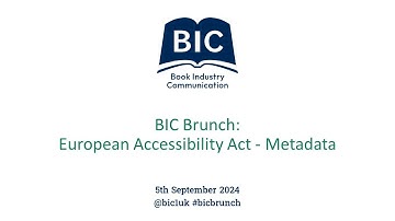 BIC Brunch: European Accessibility Act - Metadata