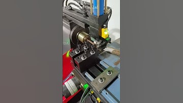 FD-300-2A hydraulic lathe machine for turning and chamfering on round bars.#machine #auto #lathe