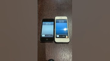 iPod touch 4 on iOS 4 vs iPhone 5 on iOS 6 boot up test #shorts #ipodtouch #ios4 #iphone5 #ios6