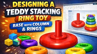 Teddy Stacking Ring Toy Design in Solid Edge – Part 1 | Base & Rings Modeling