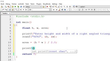 C program To Find Area of Right Angled Triangle