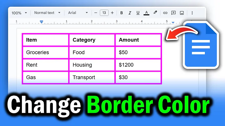 How to Change Table Border Color in Google Docs (2 Methods)