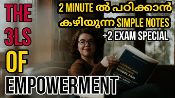PLUS TWO ENGLISH  THE 3Ls OF EMPOWERMENT SIMPLE NOTES / EXAM SPECIAL / PLUS LEARN