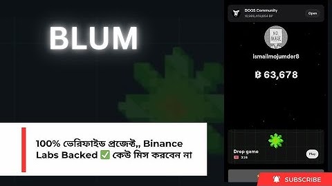 BLUM Mining Project | Binance Labs Backed | Telegram Mining Bot | Telegram Mining Bot 2024