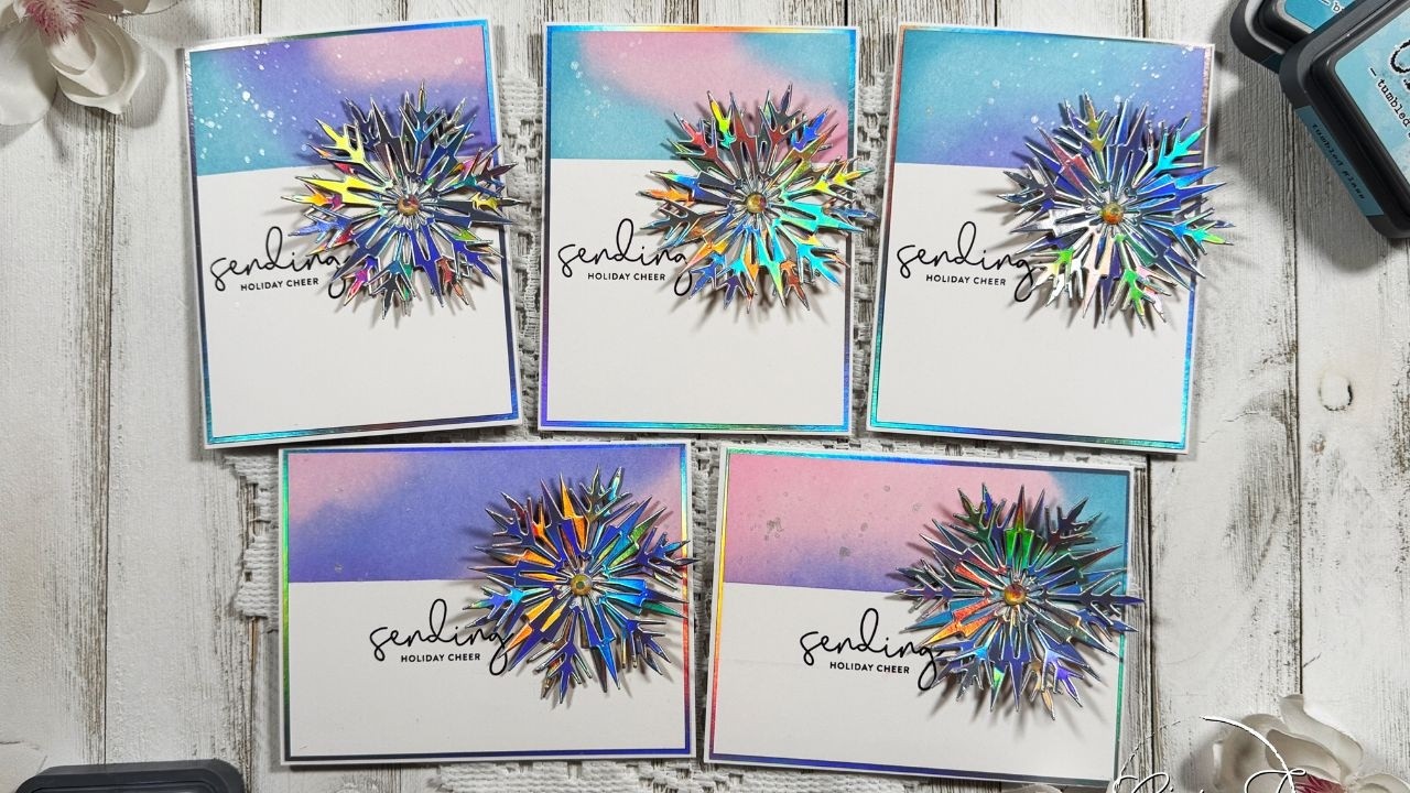 Как создать потрясающие рождественские открытки с использованием техники смешивания чернил