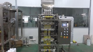 Multi-row liquid packaging machine-4 rows of liquid piston demonstration 多列液體包裝機-4列液體活塞演示，食品包裝