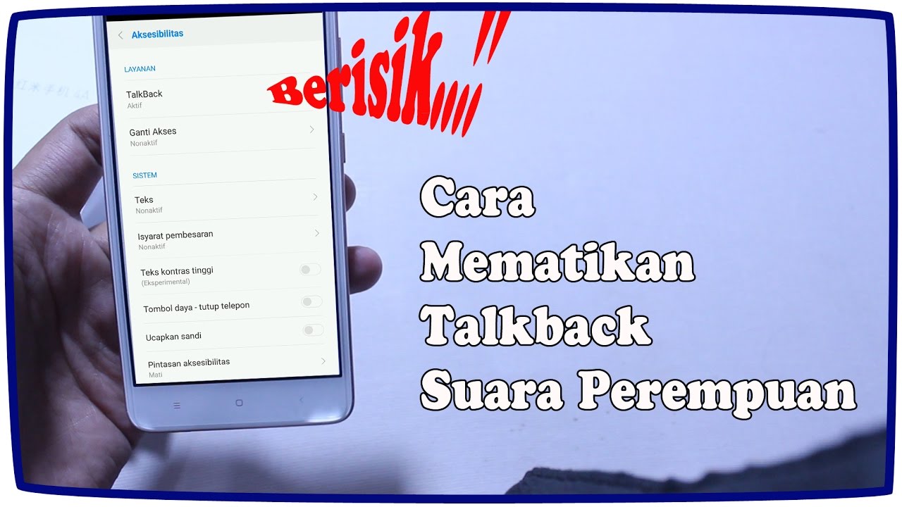 Cara Menghilangkan Menonaktifkan Talkback Suara Perempuan Di Hp Android Disable Turn Off Youtube