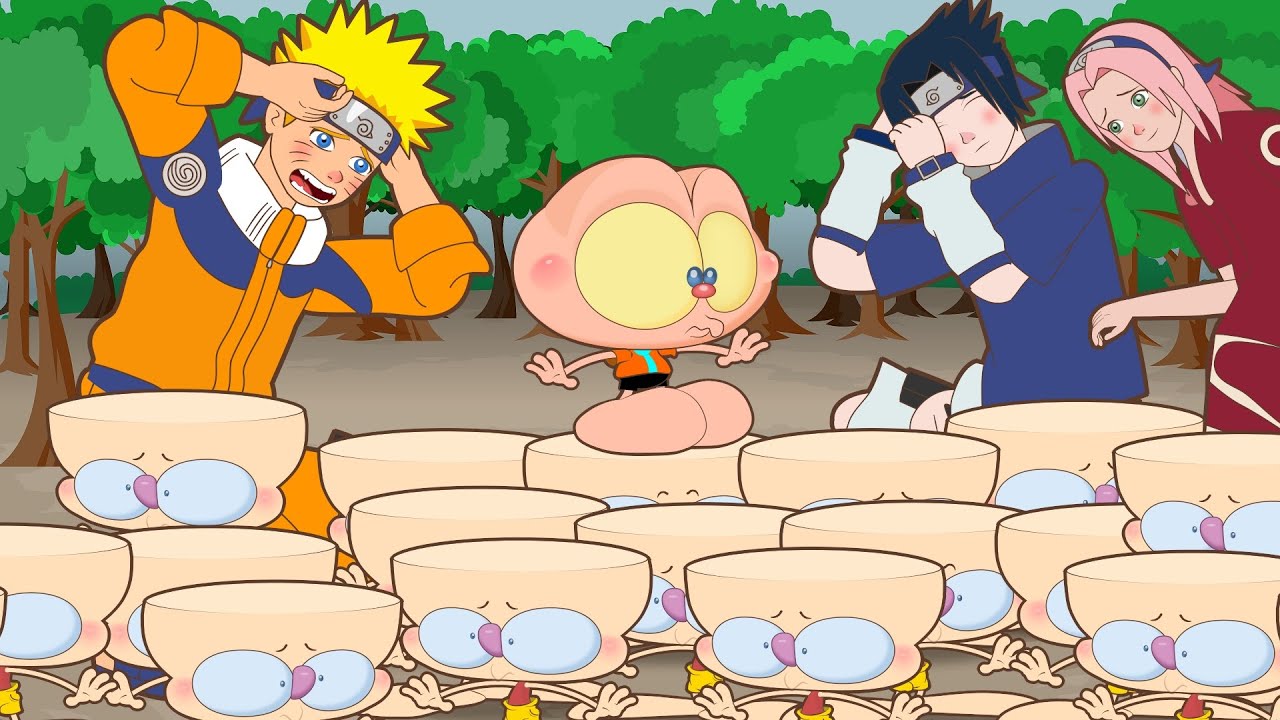 Mongo e Drongo BEBÊS encontram Naruto - O que aconteceria se Naruto  encontrasse Mongo e Drongo bebês 