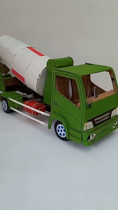 truk mixer semen  hino dutro dari kardus #mt minitruk #tutor ada di chanel ini 👉👉