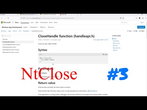 NtClose - დებაგირების ხელის შემშლელი მეთოდები - Anti-debugging Techniques #3